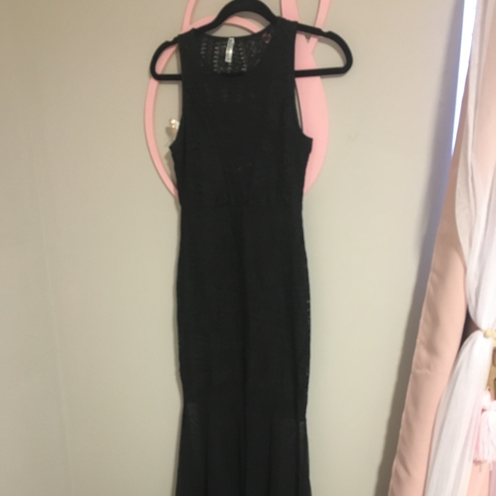 Crochet Mermaid Maxi Dress / mesh and match